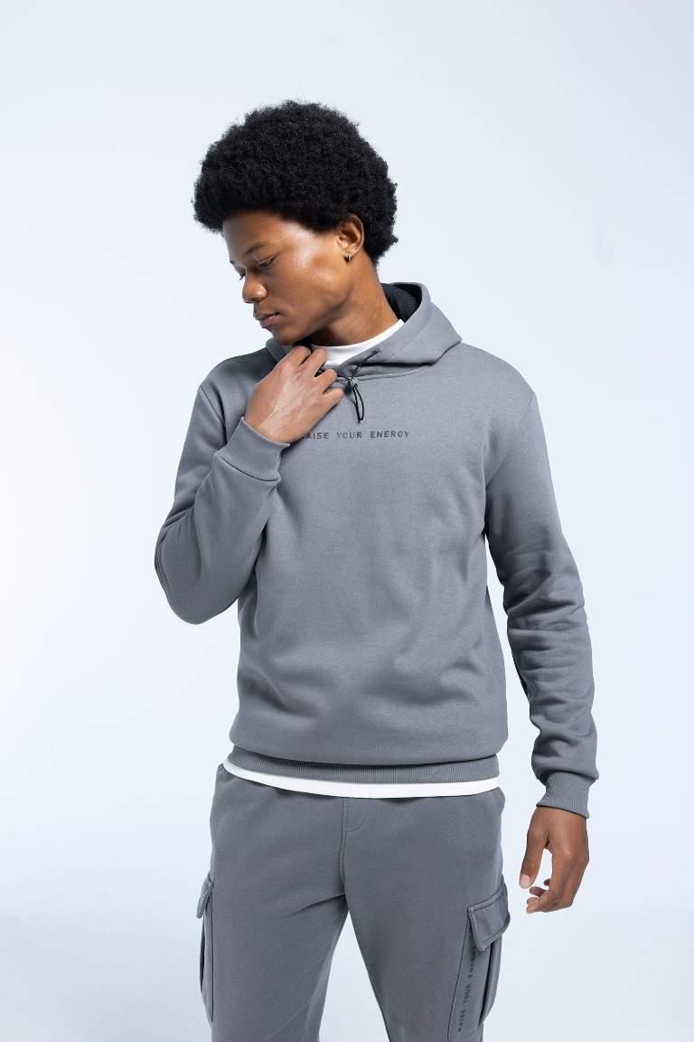 DeFactoFit Standard Fit Hooded Sweatshirt