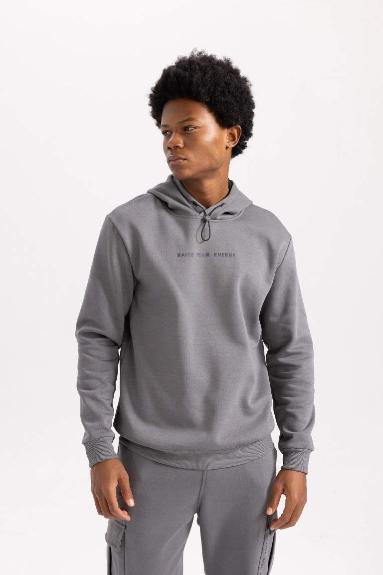 DeFactoFit Standard Fit Hooded Sweatshirt