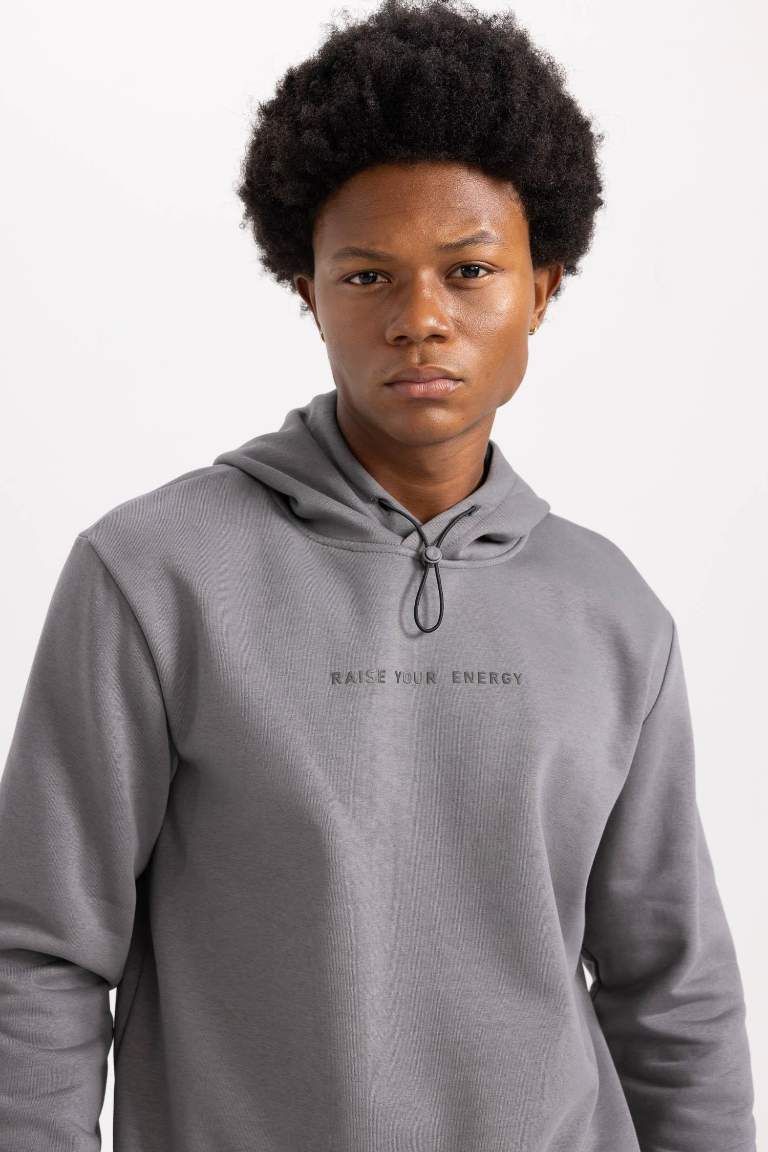 DeFactoFit Standard Fit Hooded Sweatshirt