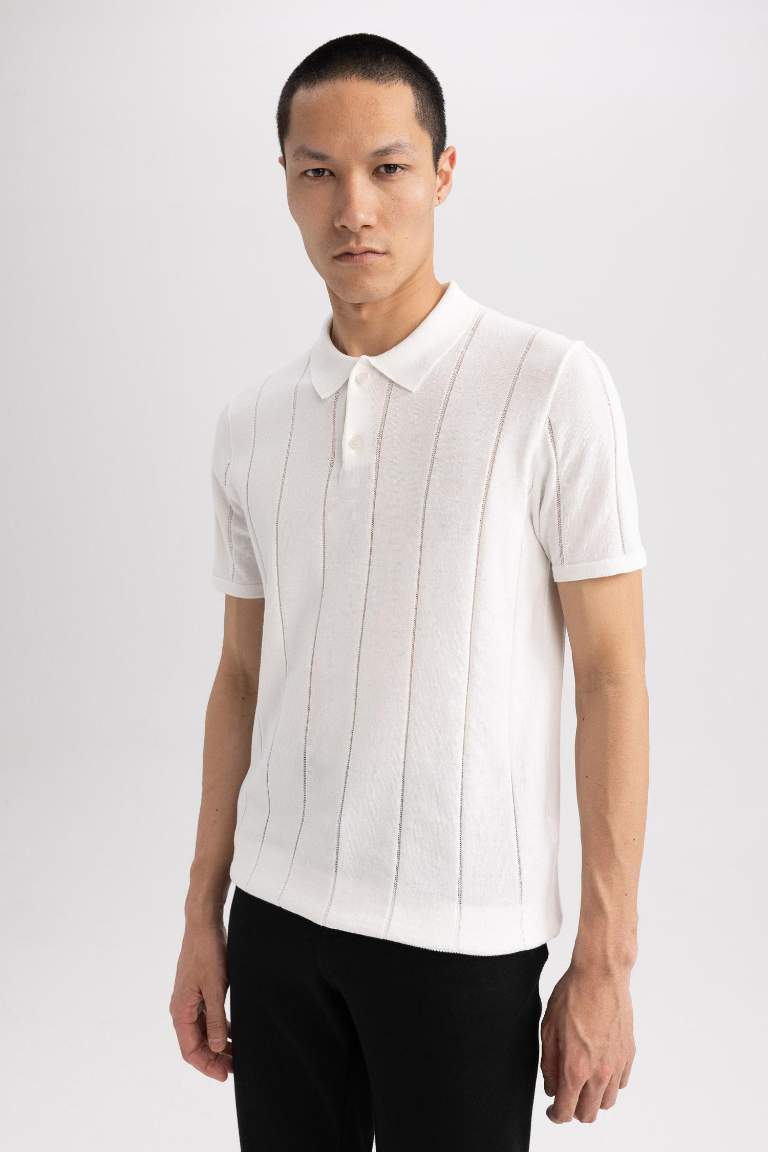 Modern Fit Polo Neck Short Sleeve T-Shirt