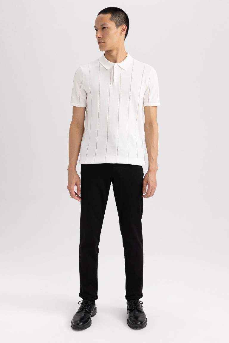 Modern Fit Polo Neck Short Sleeve T-Shirt