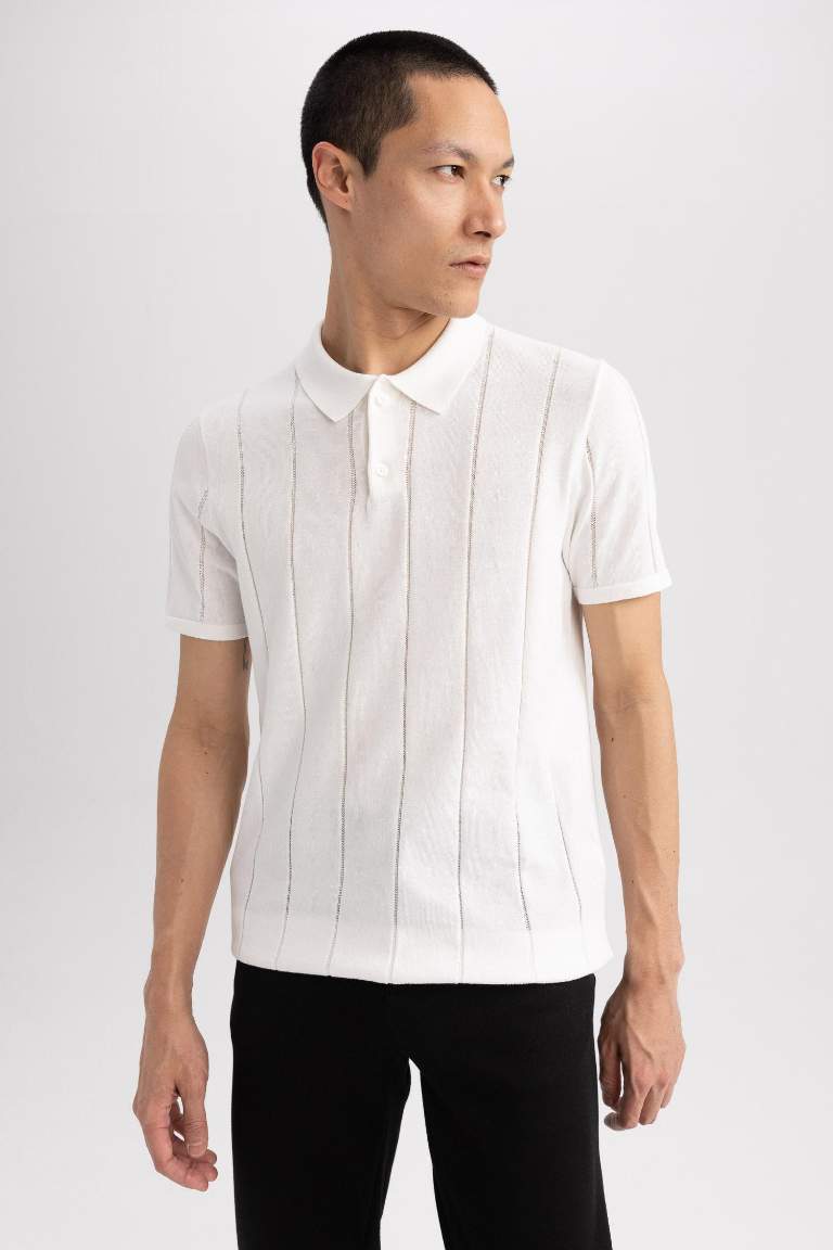 Modern Fit Polo Neck Short Sleeve T-Shirt