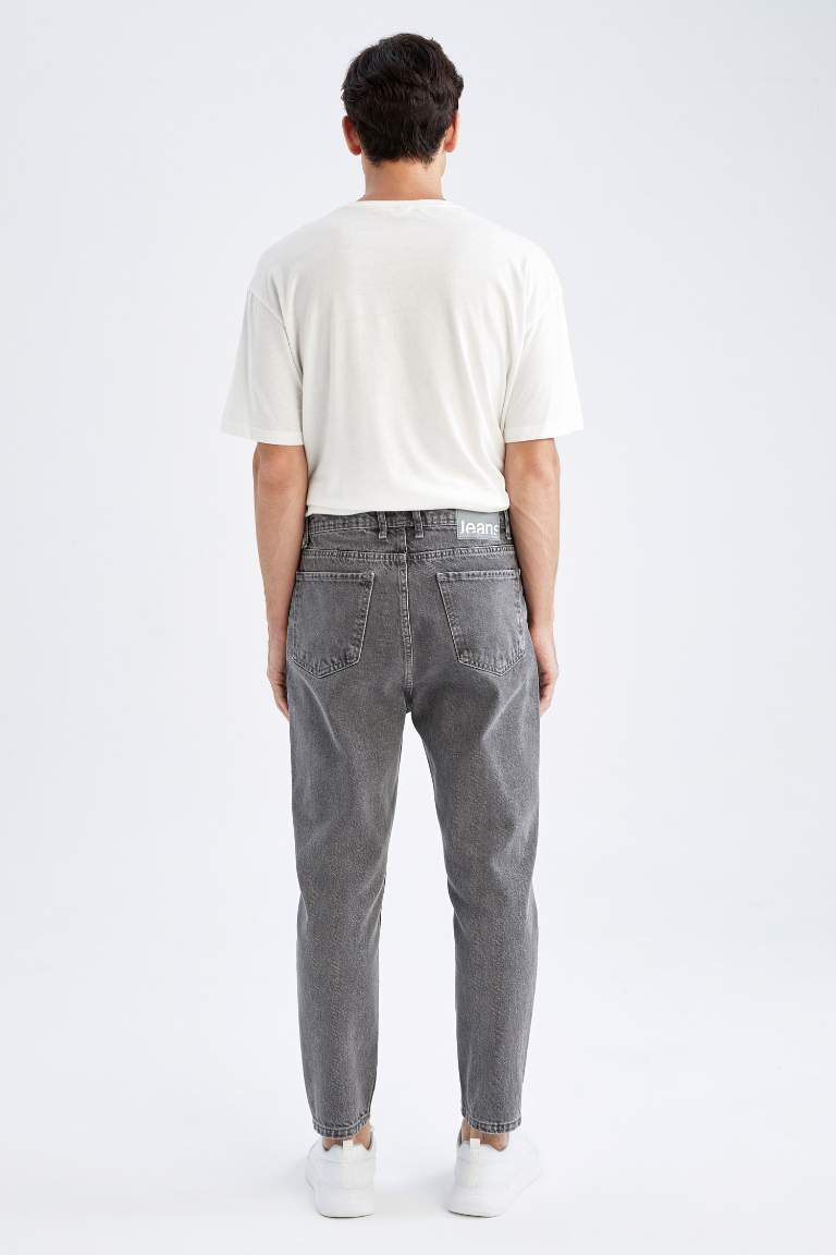 Loose Fit Bol Kalıp Yüksek Bel Dar Paça Jean Pantolon
