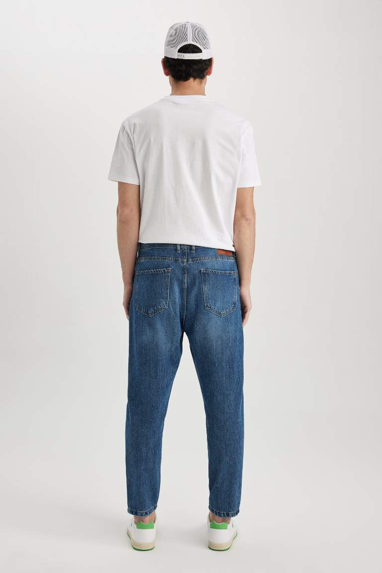 Loose Fit Bol Kalıp Yüksek Bel Dar Paça Jean Pantolon