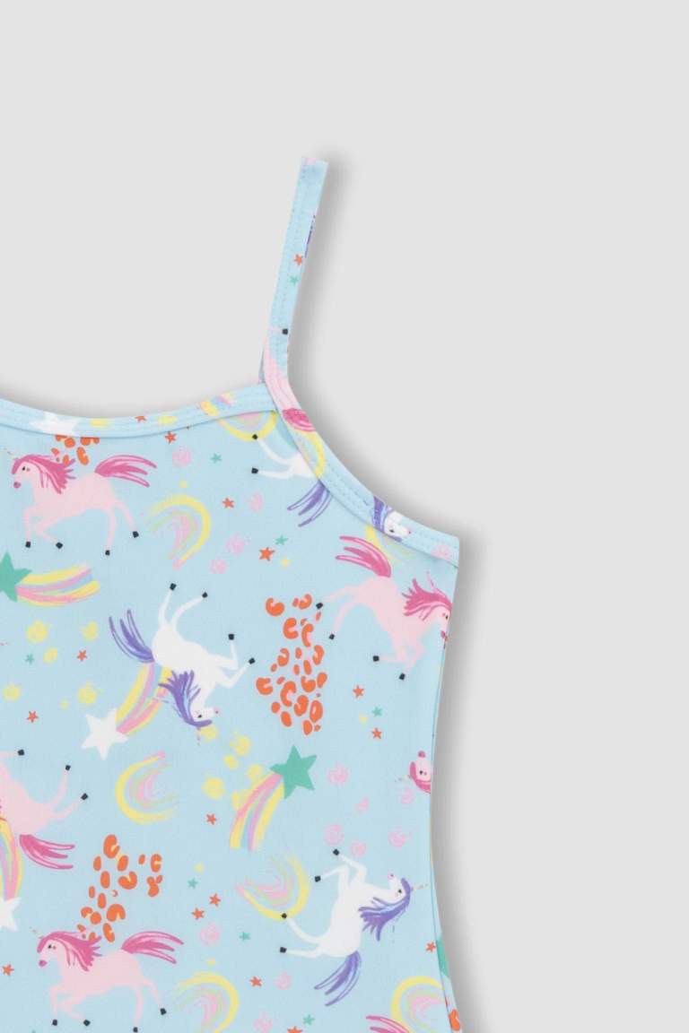 Ensemble de Maillot de Bain et Chouchou à motifs Licorne pour Filles