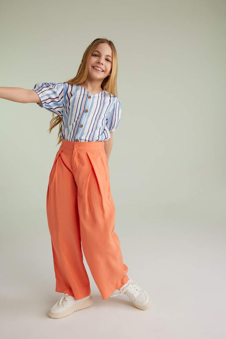 Girl Wide Leg Wide Leg Modal Trousers