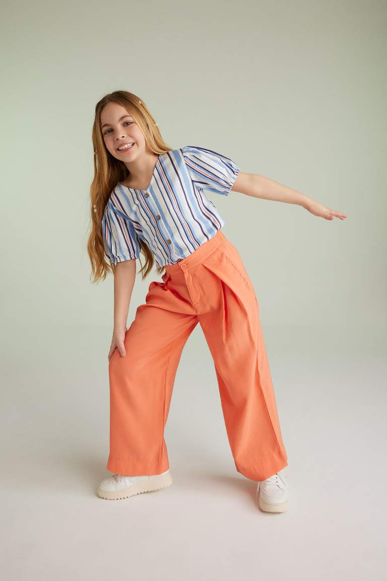 Girl Wide Leg Wide Leg Modal Trousers