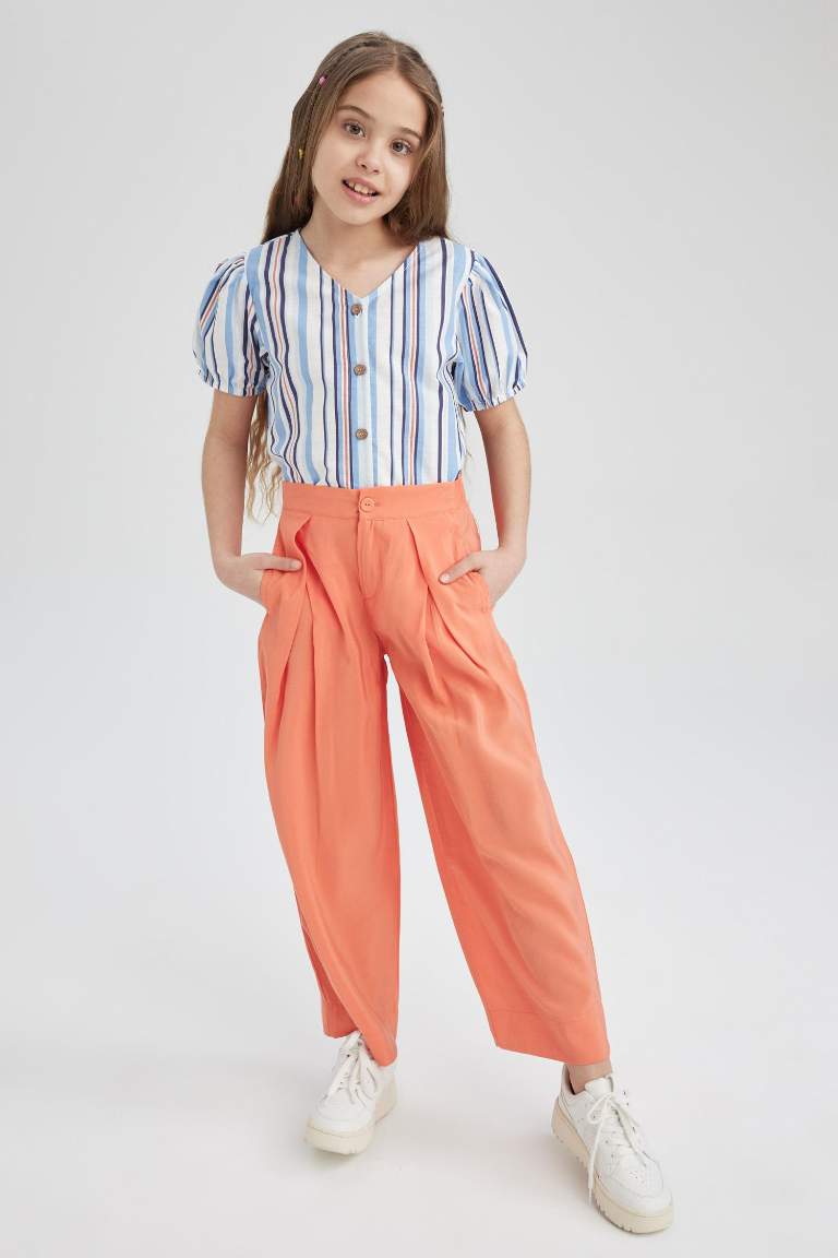 Girl Wide Leg Wide Leg Modal Trousers