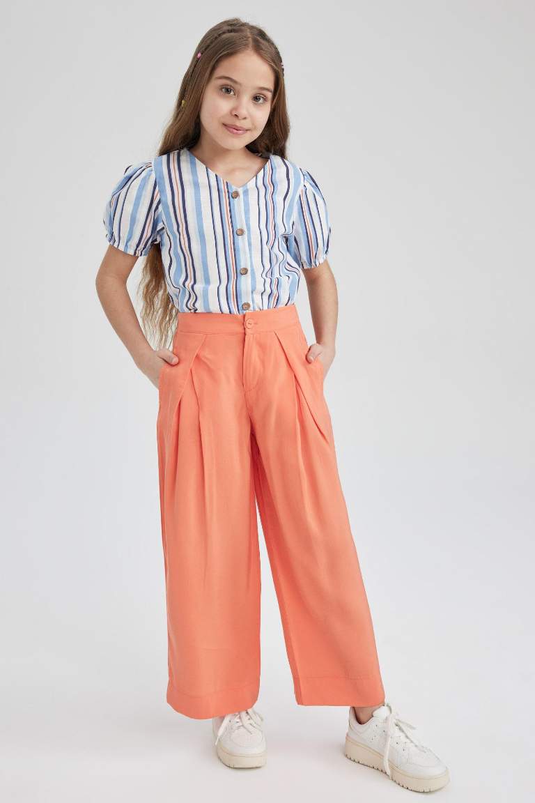 Girl Wide Leg Wide Leg Modal Trousers