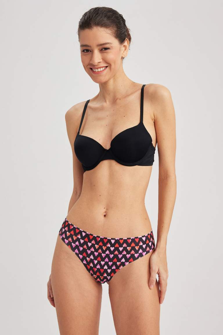 Fall In Love Heart Patterned Laser Cut String Panties