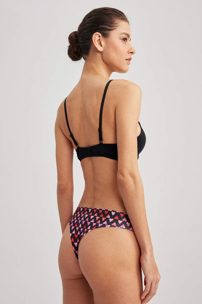 Fall In Love Heart Patterned Laser Cut String Panties