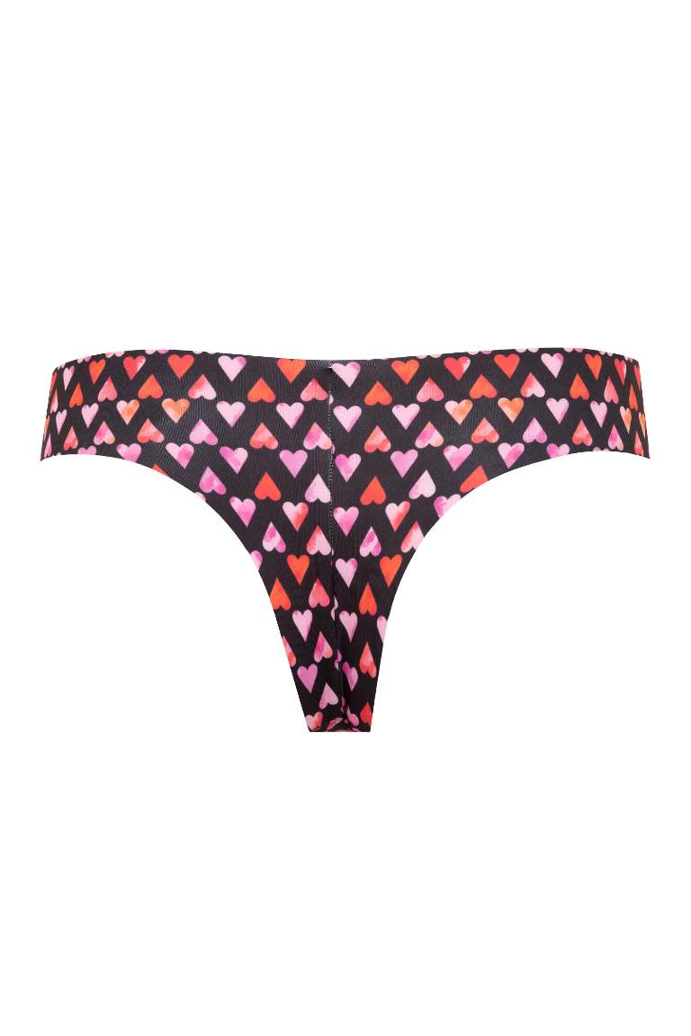 Fall In Love Heart Patterned Laser Cut String Panties