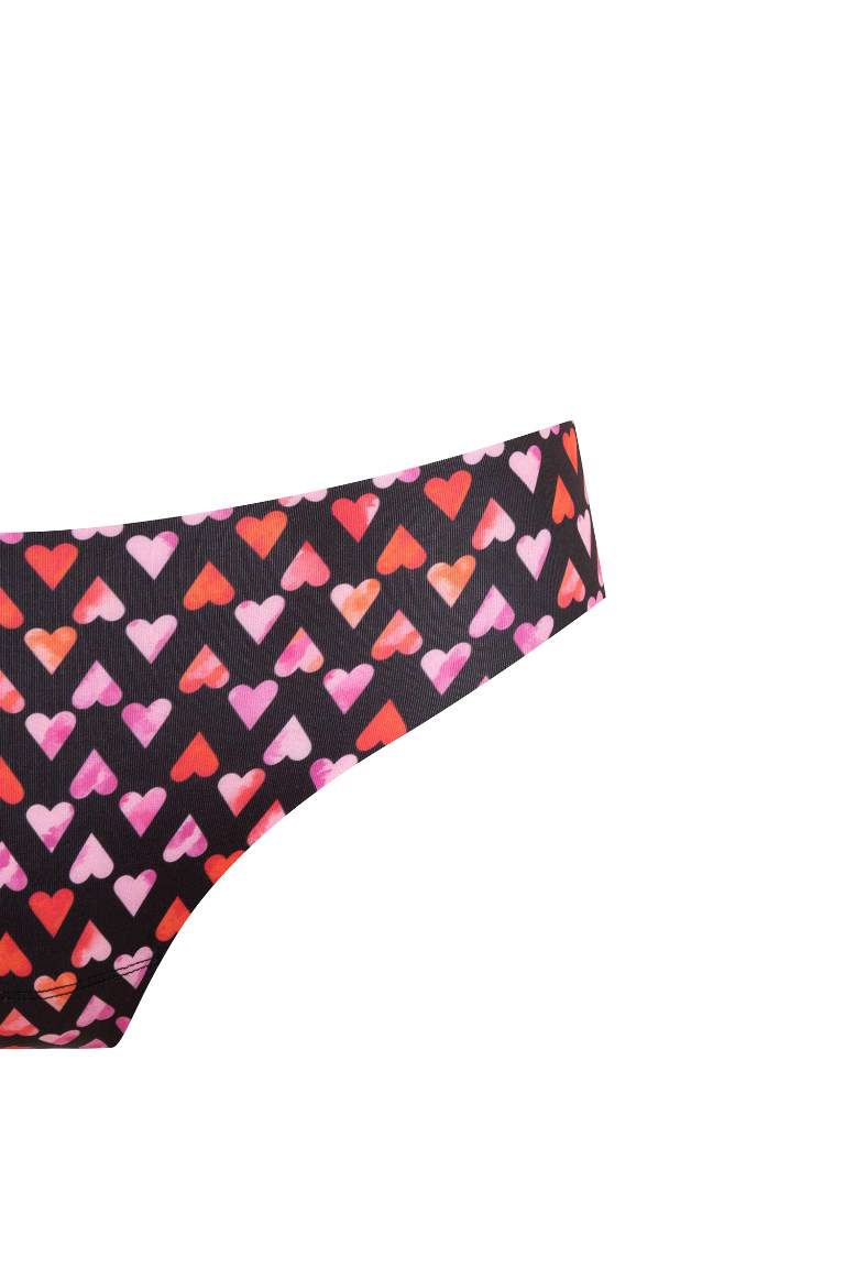 Fall In Love Heart Patterned Laser Cut String Panties