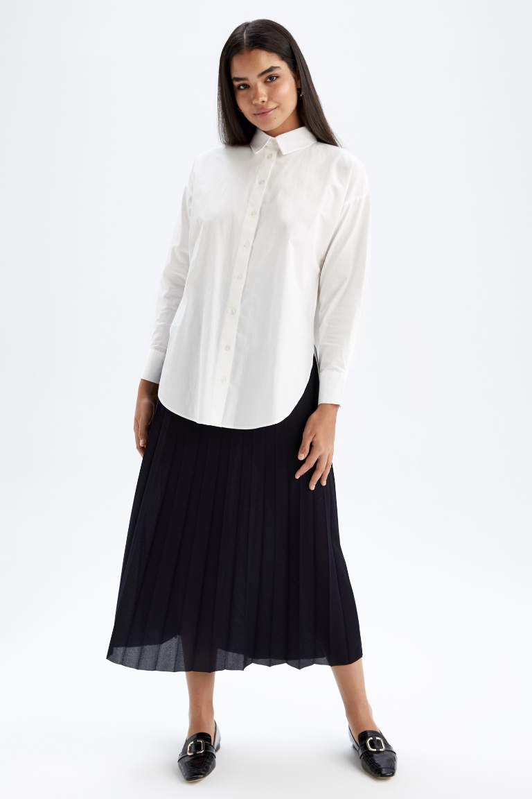 Regular Fit Crepe Skirt