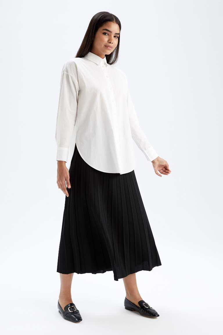 Regular Fit Crepe Skirt