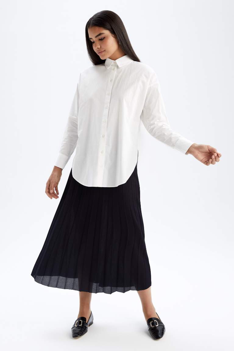 Regular Fit Crepe Skirt