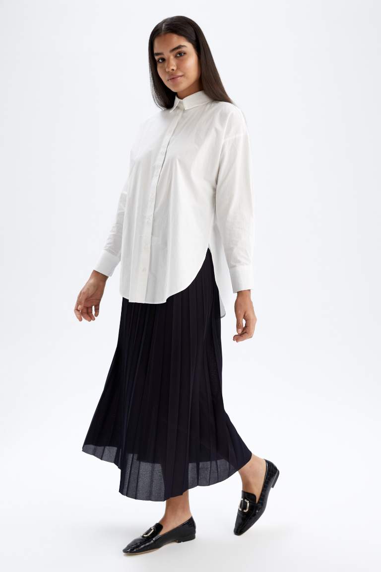 Regular Fit Crepe Skirt