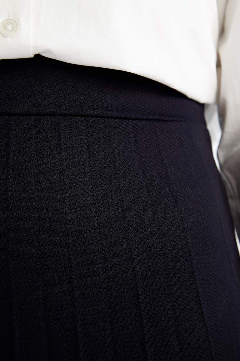 Regular Fit Crepe Skirt