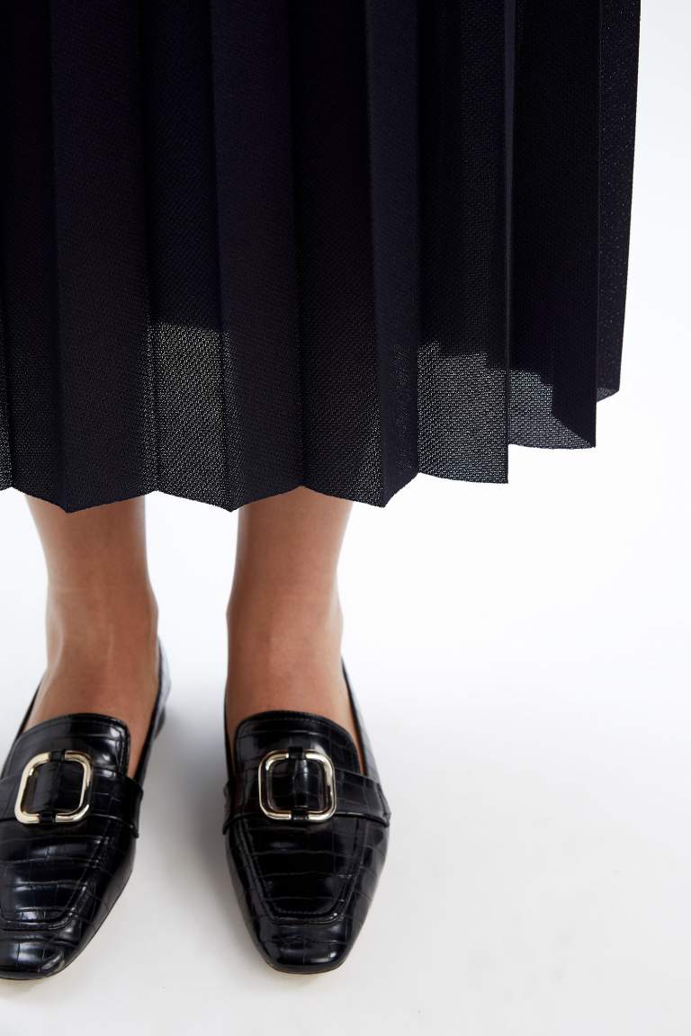 Regular Fit Crepe Skirt