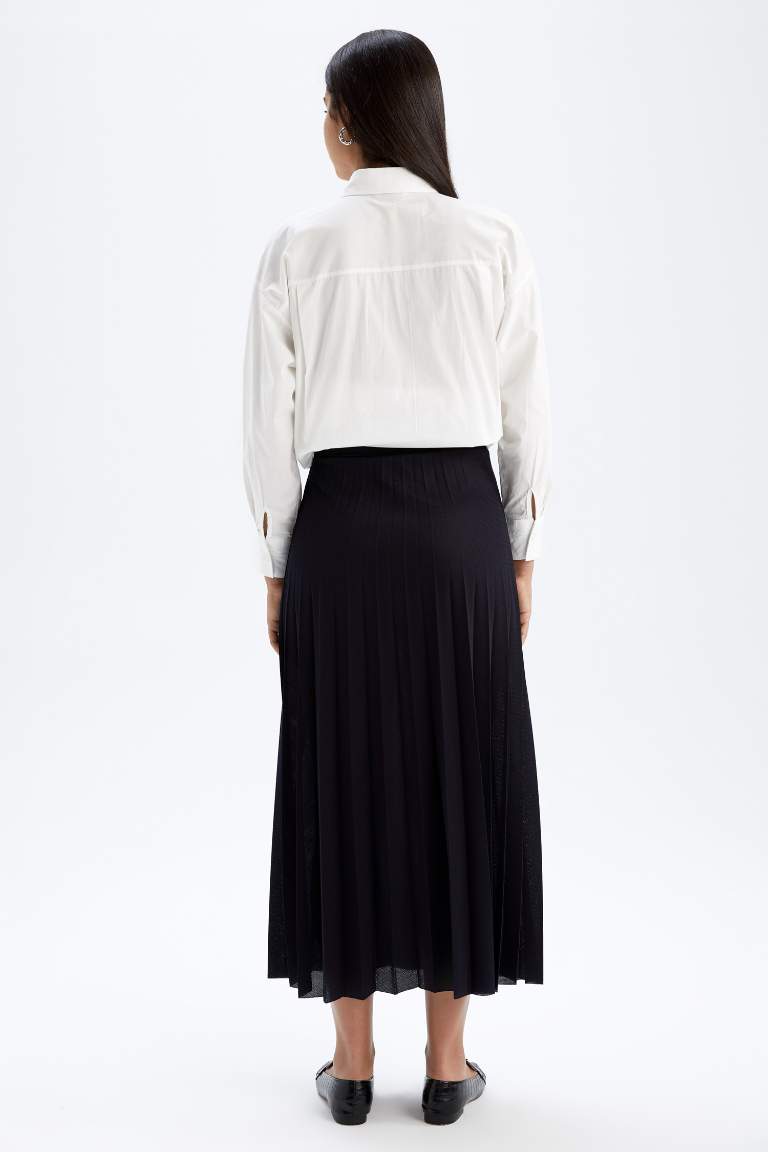 Regular Fit Crepe Skirt