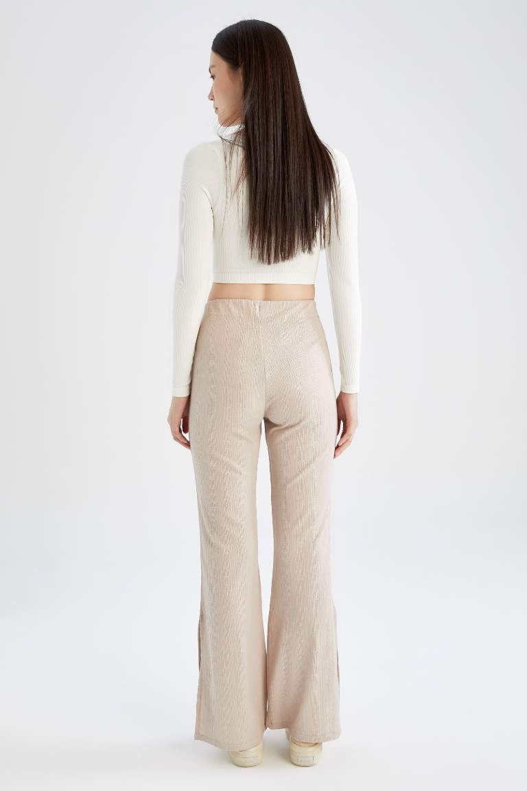 Slit Detail Belted Sweatpants