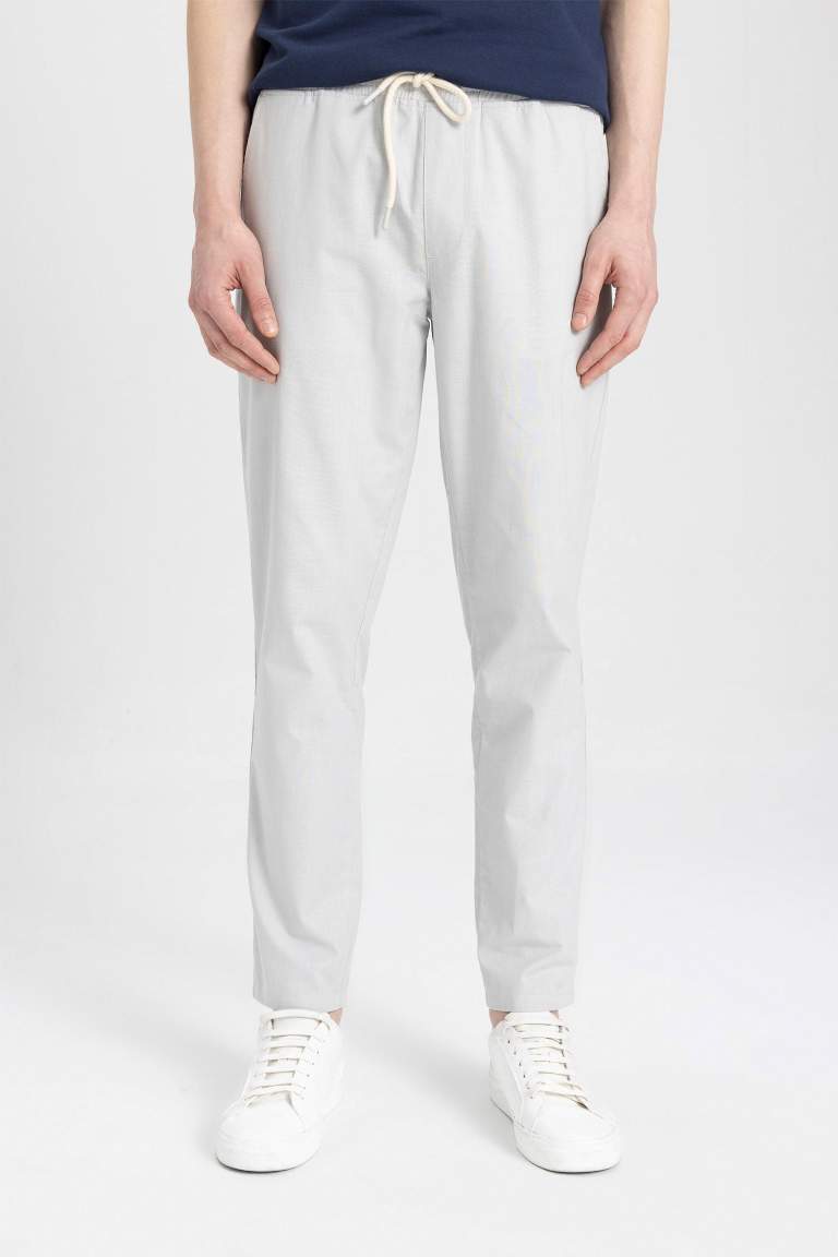 jogger Super Skinny Hem Cotton Trousers