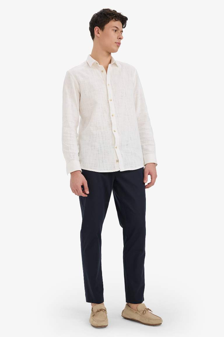 %100 Pamuk Jogger Fit Dar Paça Pantolon