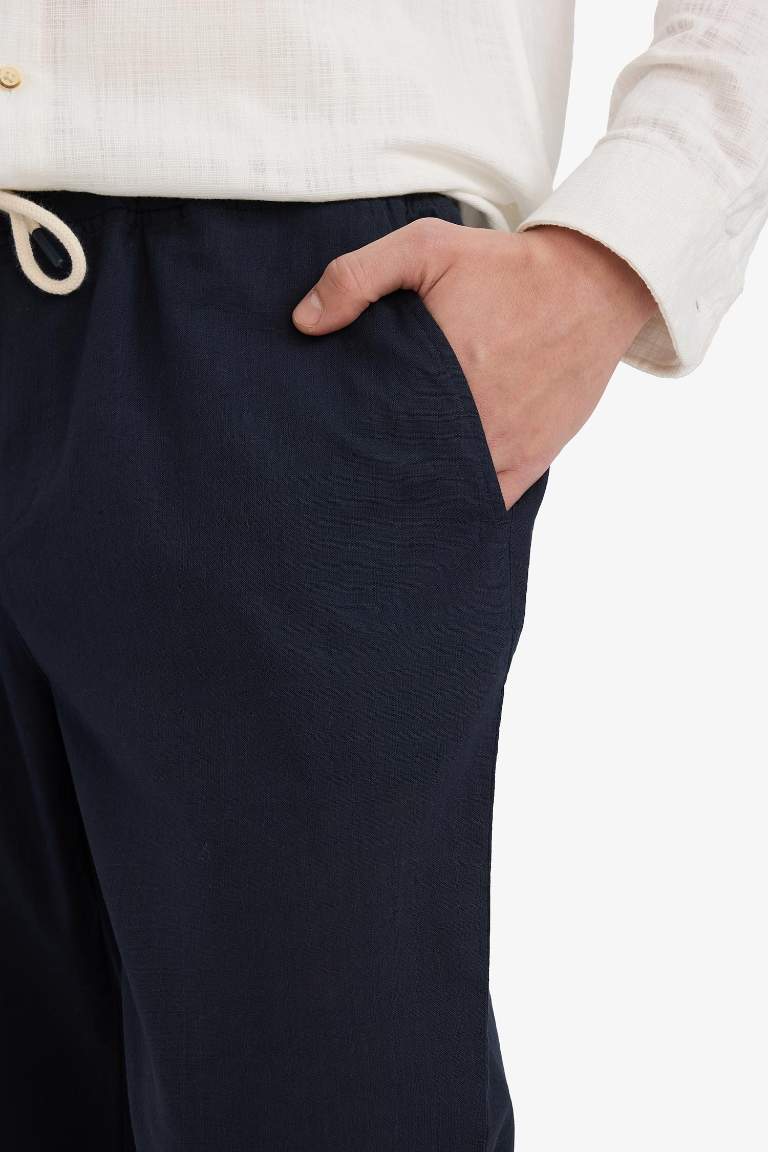 %100 Pamuk Jogger Fit Dar Paça Pantolon