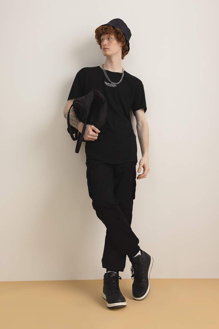 Regular Kargo Jogger Kargo Cepli Gabardin Pantolon