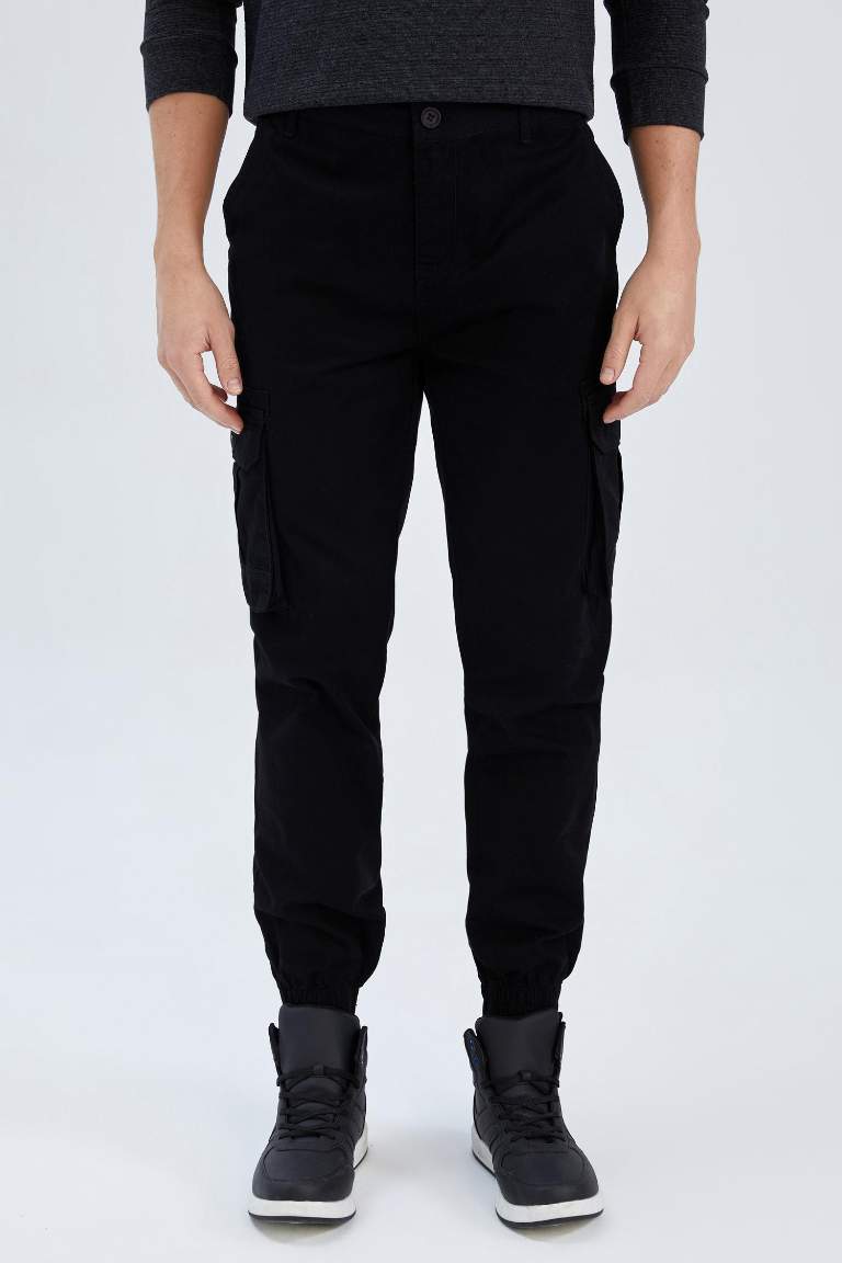 Regular Kargo Jogger Kargo Cepli Gabardin Pantolon