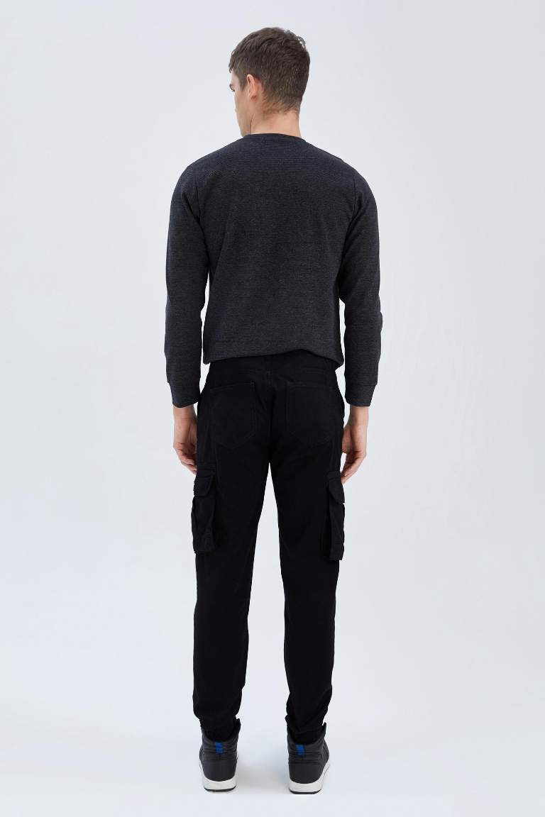 Regular Kargo Jogger Kargo Cepli Gabardin Pantolon
