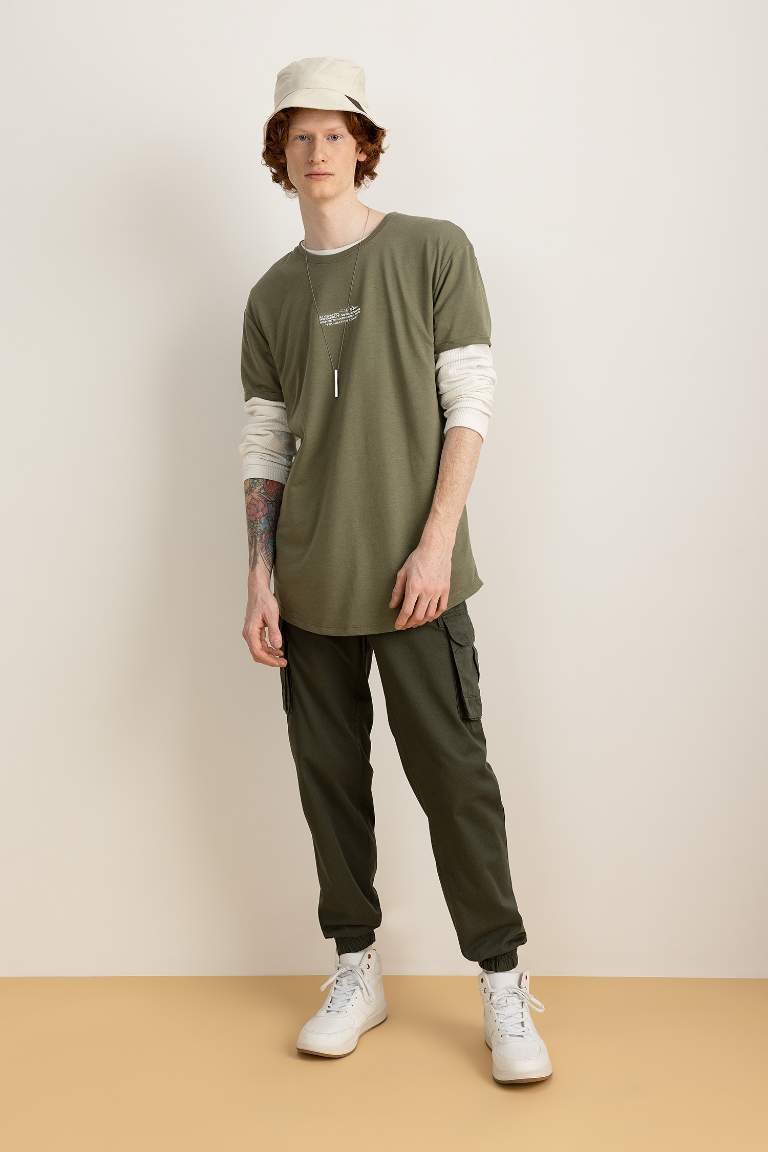 Regular Kargo Jogger Kargo Cepli Gabardin Pantolon