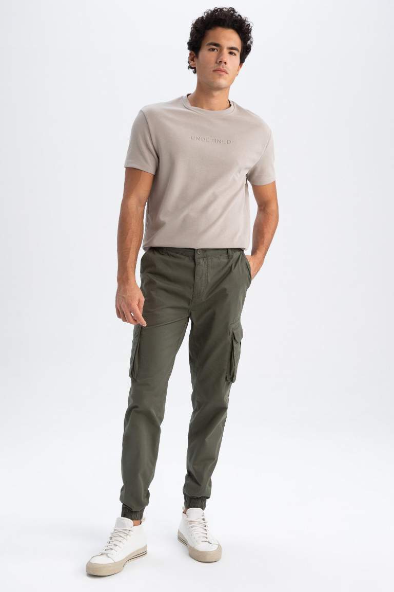 Regular Kargo Jogger Kargo Cepli Gabardin Pantolon