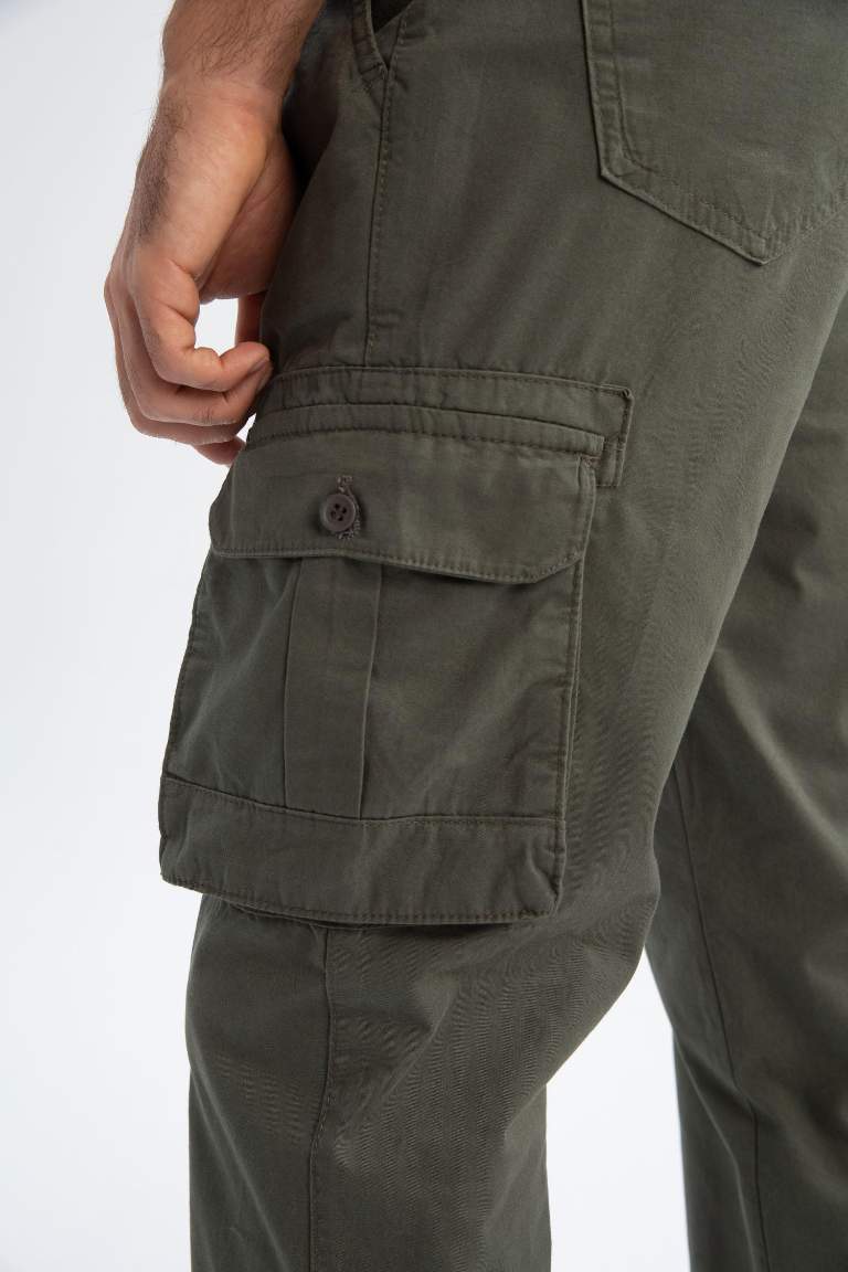 Regular Kargo Jogger Kargo Cepli Gabardin Pantolon
