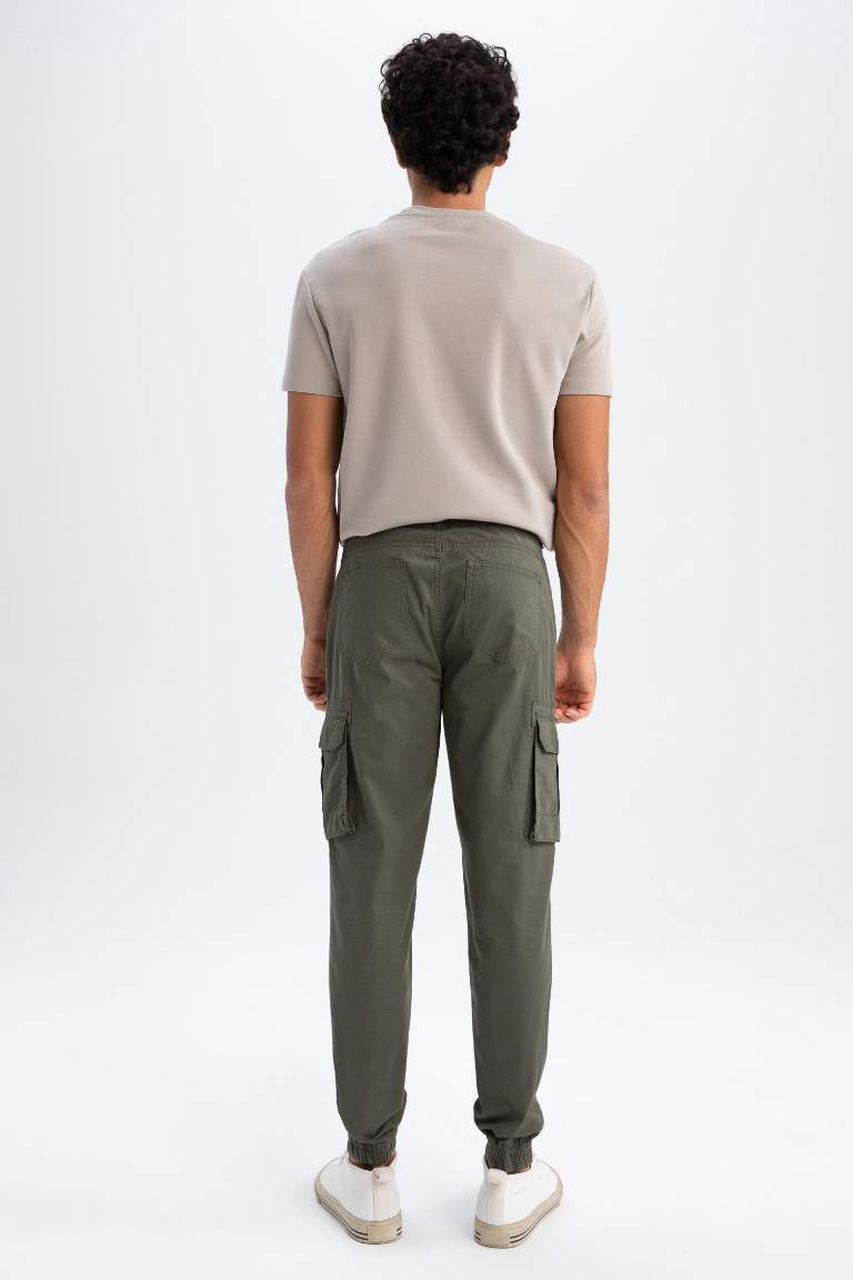 Regular Kargo Jogger Kargo Cepli Gabardin Pantolon