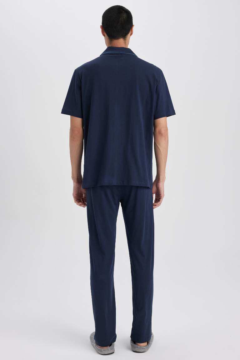 Regular Fit Gömlek Yaka Kısa Kollu Pijama Takımı