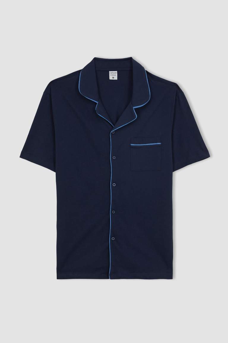 Regular Fit Gömlek Yaka Kısa Kollu Pijama Takımı