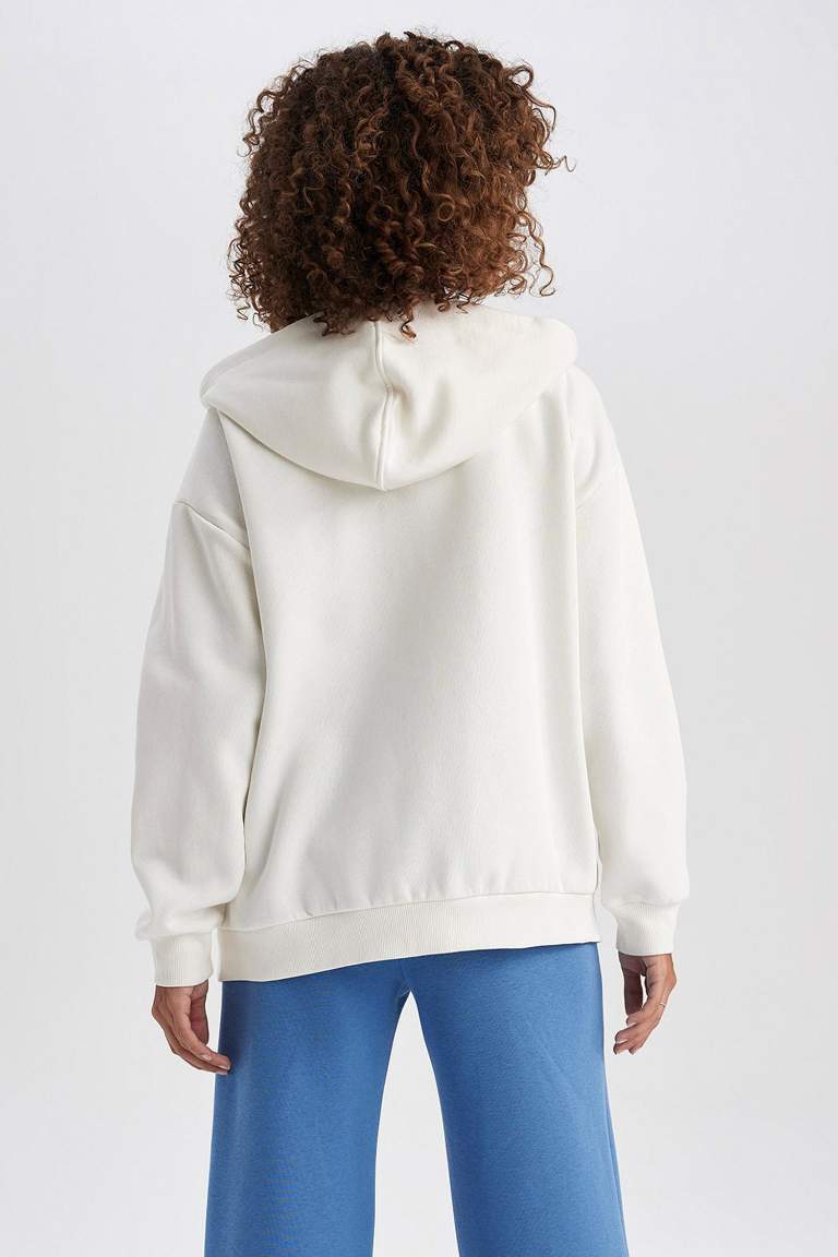 Defacto Fit Oversize Fit Hoodie Cardigan