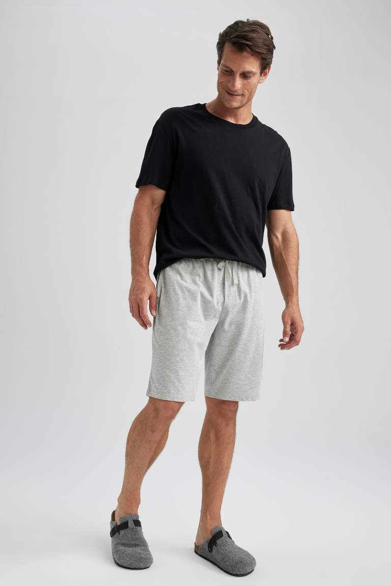 Regular Fit Cepli Şort Pijama Altı