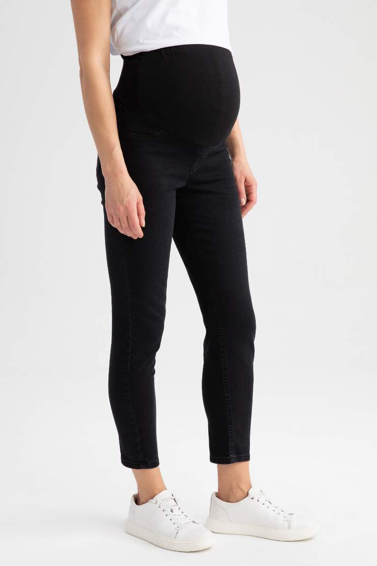 Slim Fit Dar Kalıp Normal Bel Dar Paça Uzun Hamile Pantolon