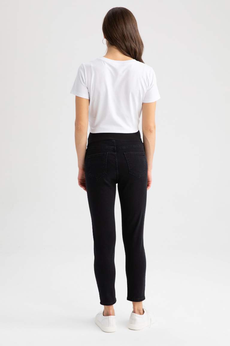 Slim Fit Dar Kalıp Normal Bel Dar Paça Uzun Hamile Pantolon