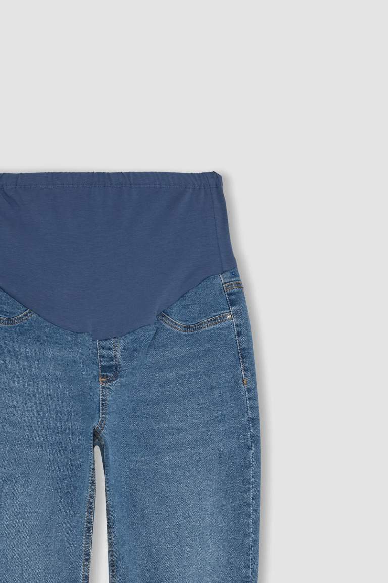Boyfriend High Waist Straight Leg Long Maternity Pants