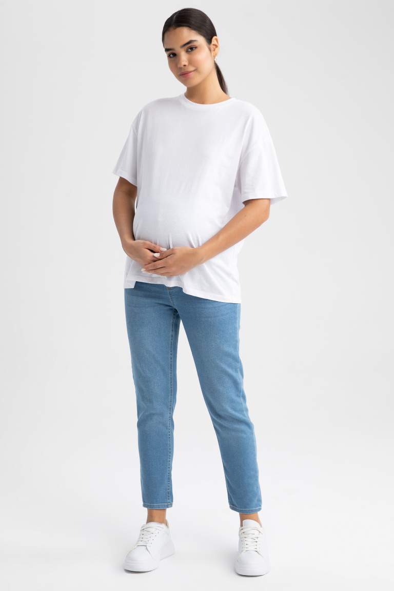Boyfriend Yüksek Bel Standart Paça Uzun Hamile Pantolon