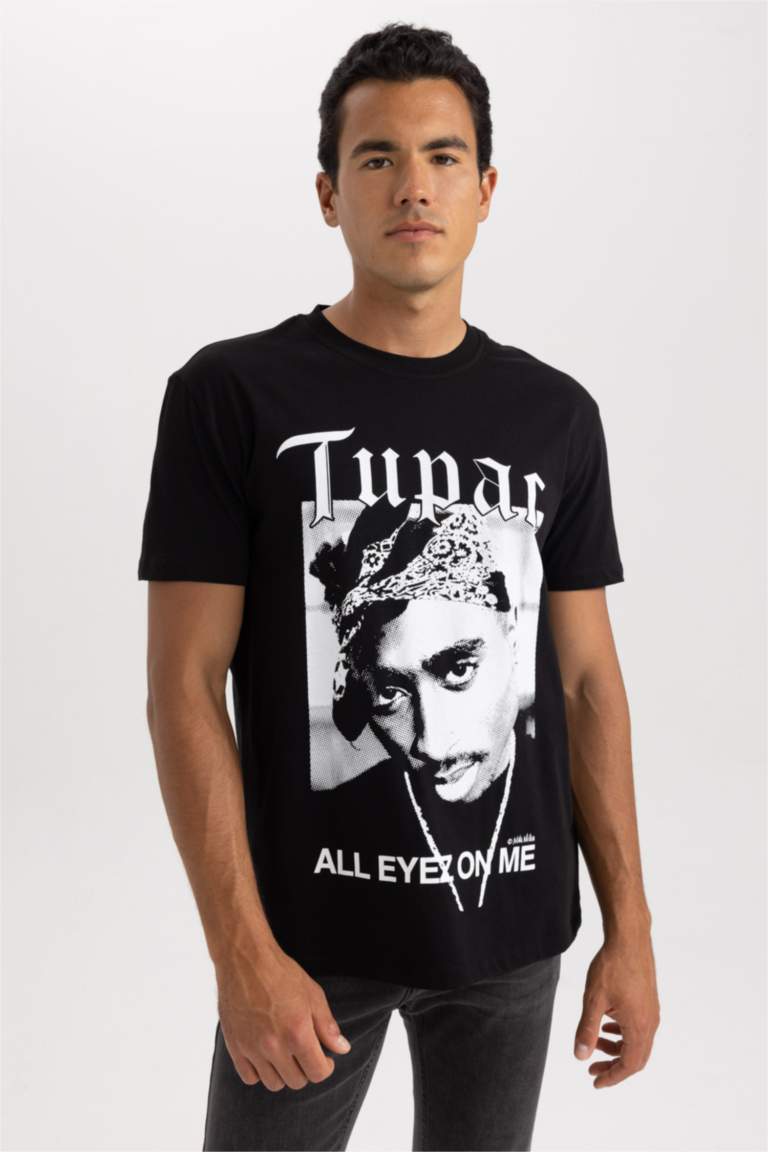 تي شيرت مطبوع قصة عادية من توباك