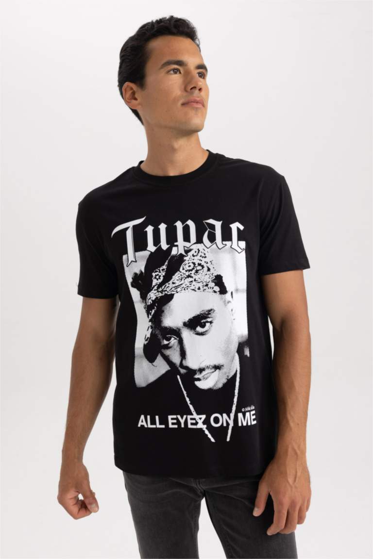 تي شيرت مطبوع قصة عادية من توباك