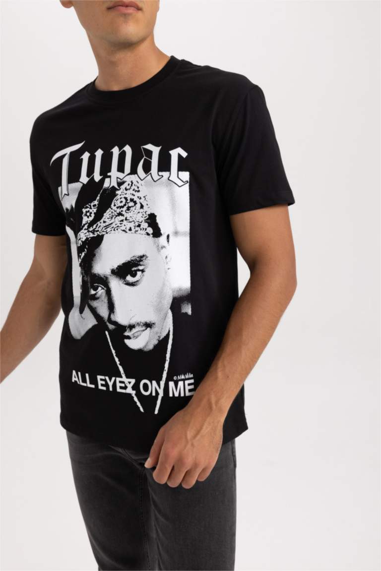 تي شيرت مطبوع قصة عادية من توباك