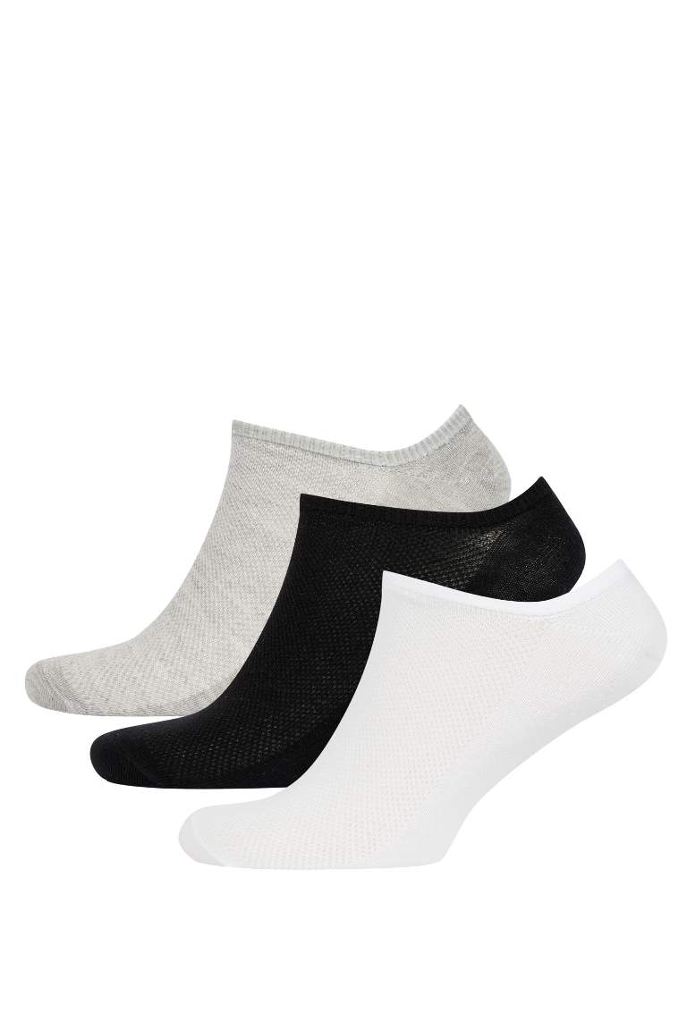 Men 3 Pack Cotton Booties Socks