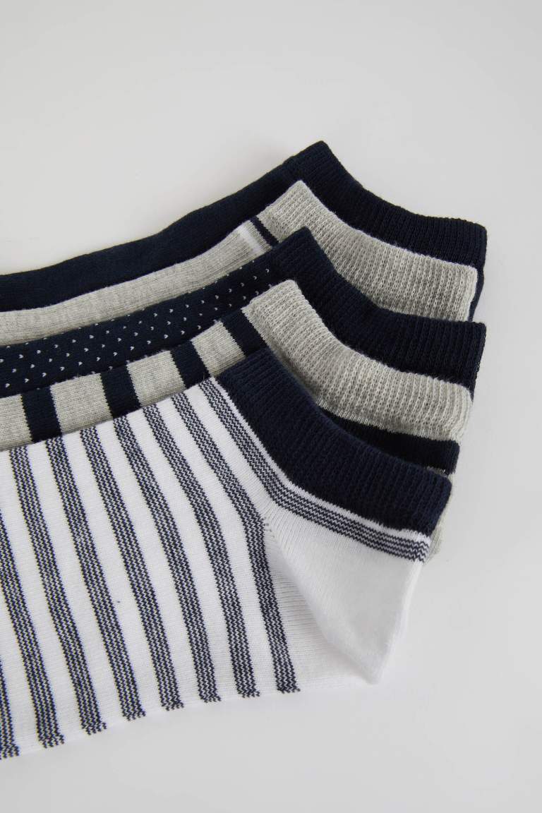 Men 5 Pack Cotton Booties Socks