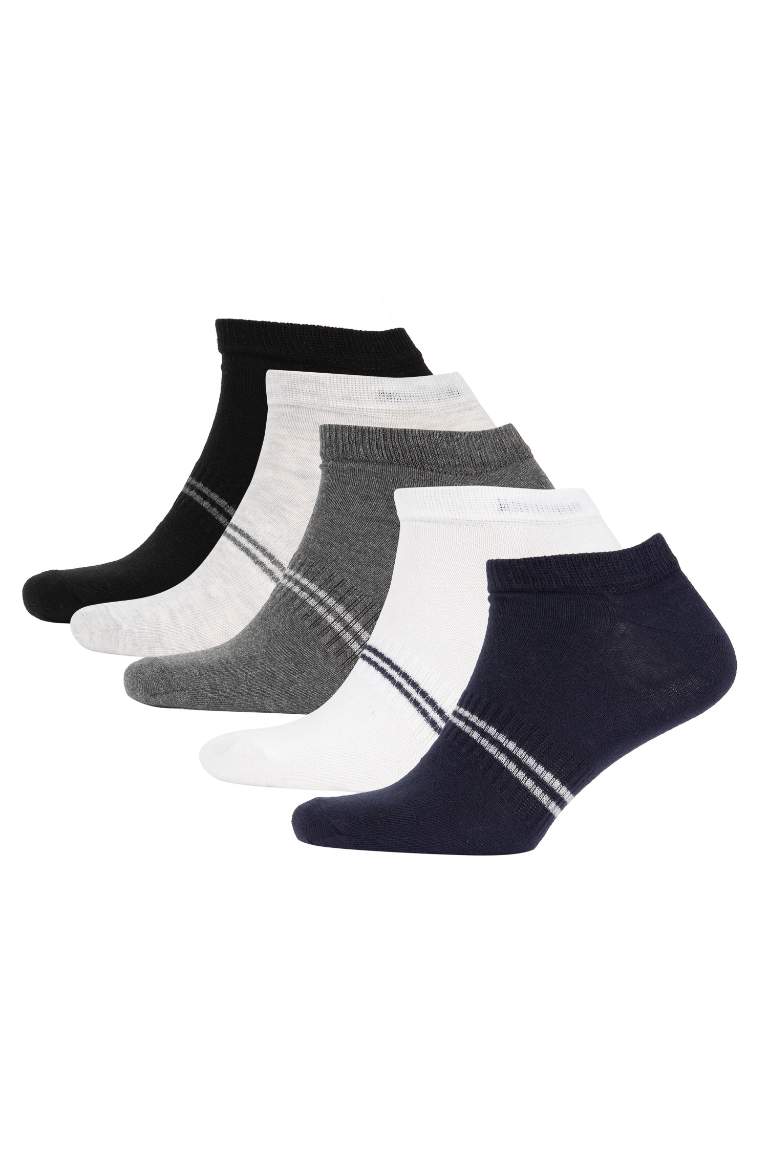 Men 5 Pack Cotton Booties Socks