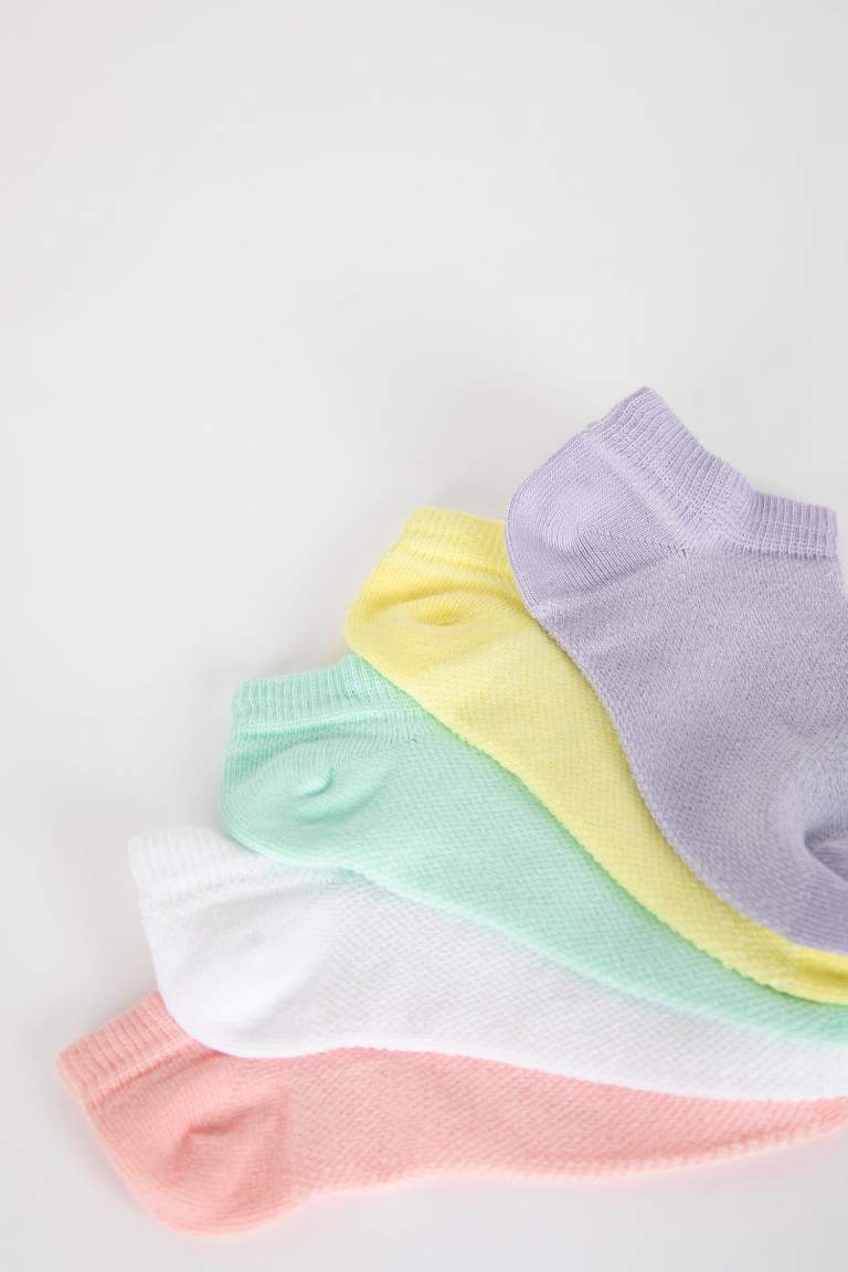 Girls 5 Pack Cotton Booties Socks